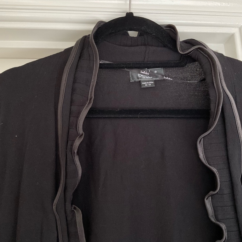 Black Ruffled Cardigan - Picture 3 of 3